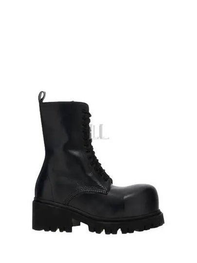 Stomper Leather Combat Boots Black - BALENCIAGA - BALAAN 2