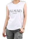 Beads logo epaulet tank top white 128525 - BALMAIN - BALAAN 2