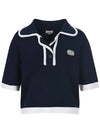 Collar neck color combination short sleeve T-shirt MK3SP090NVY - P_LABEL - BALAAN 11