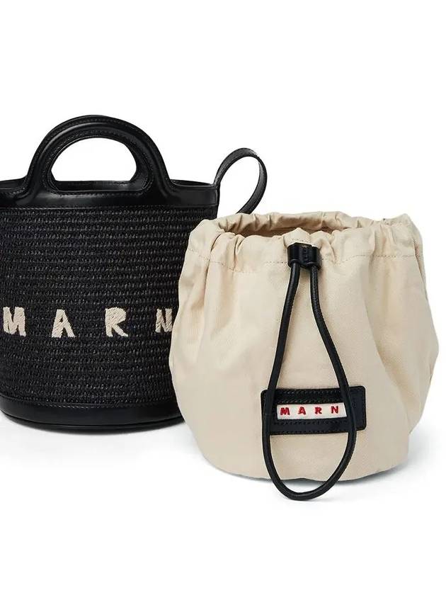 Tropicalia Small Bucket Bag Black - MARNI - BALAAN 8