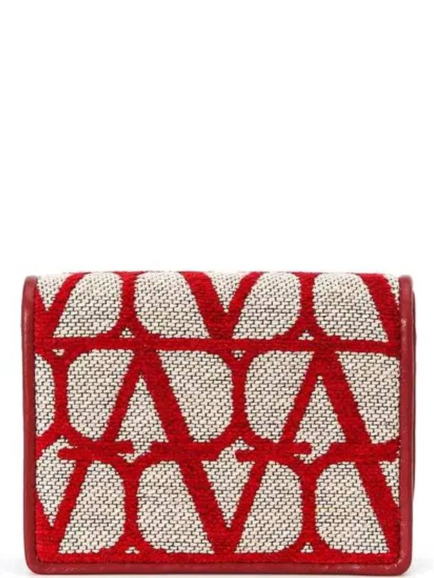 Toile Iconographe Half Wallet Red - VALENTINO - BALAAN 1