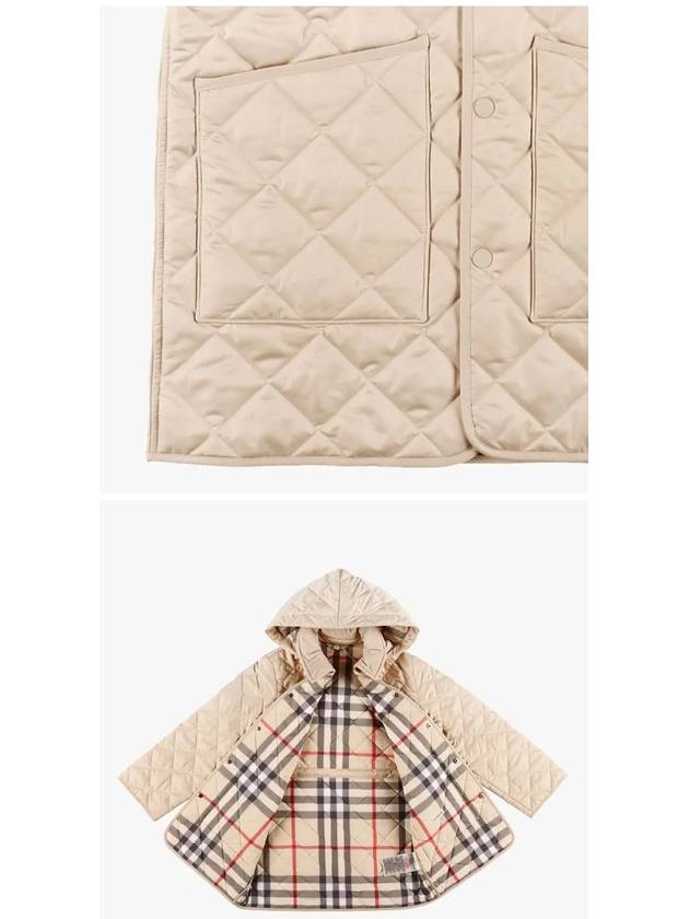 Kids Quilted Coat Pale Stone - BURBERRY - BALAAN 4