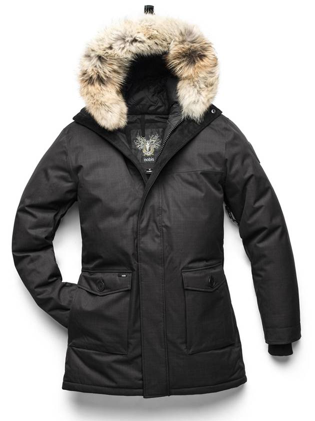 Yves Hooded Fur Padded Parka Black - NOBIS - BALAAN 2