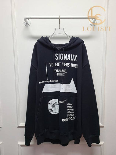 Used luxury goods Lewis It XL Black Signox triangle logo patch hood - PRADA - BALAAN 1