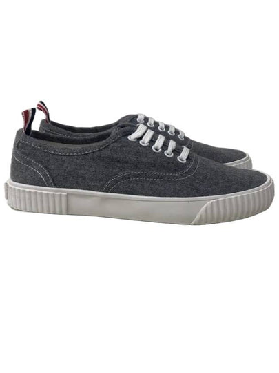 Heritage Wool Low Top Sneakers Grey - THOM BROWNE - BALAAN 2