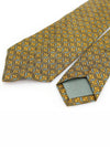 900 HA 100 silk olive green patterned tie - HERMES - BALAAN 5