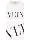 Men's VLTN Logo Overfit Short Sleeve T-Shirt White - VALENTINO - BALAAN 6