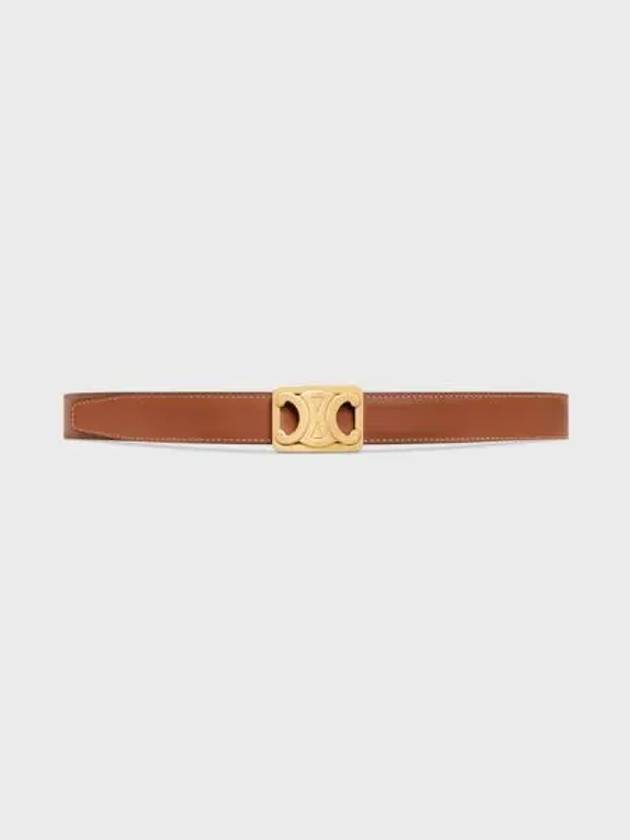 Reversible Frame Triomphe Leather Belt Tan Black - CELINE - BALAAN 2