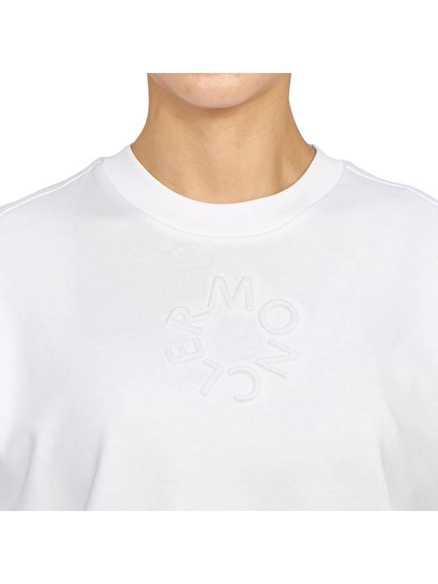 Embossed Logo Short Sleeve T-Shirt White - MONCLER - BALAAN 6