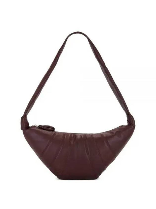 Croissant Medium Soft Nappa Leather Cross Bag Pecan Brown - LEMAIRE - BALAAN 1