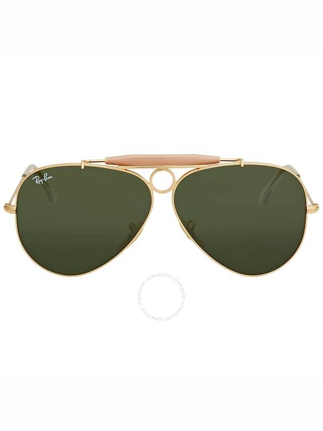 Ray Ban Shooter Green Classic G-15 Aviator Unisex Sunglasses RB3138 001 58 - RAY-BAN - BALAAN 1