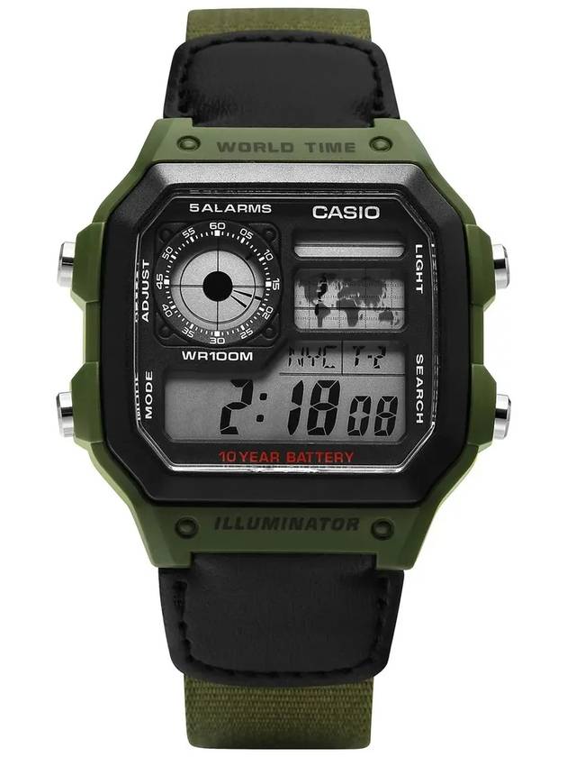 AE 1200WHB 3BVDF AE 1200WHB 3B Digital Sports Men's NATO Watch - CASIO - BALAAN 6