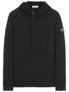 Cotton Fleece Half-zip Hoodie Black - STONE ISLAND - BALAAN 2