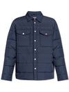 Quilted Padded Shirt Jacket Midnight Blue - KENZO - BALAAN 2