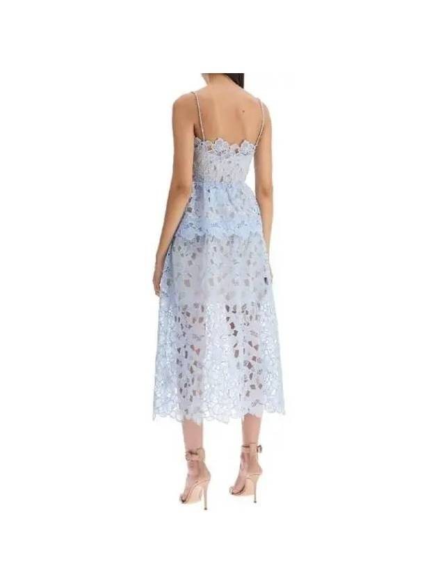 Self portrait satin lace insert dress PF24 034M BL BLUE - ETC - BALAAN 3