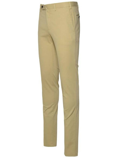 Pt01 Beige Cotton Blend Trousers - PT01 - BALAAN 2