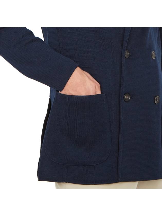 Men's Double Breasted Cardigan Navy - RVR LARDINI - BALAAN 9