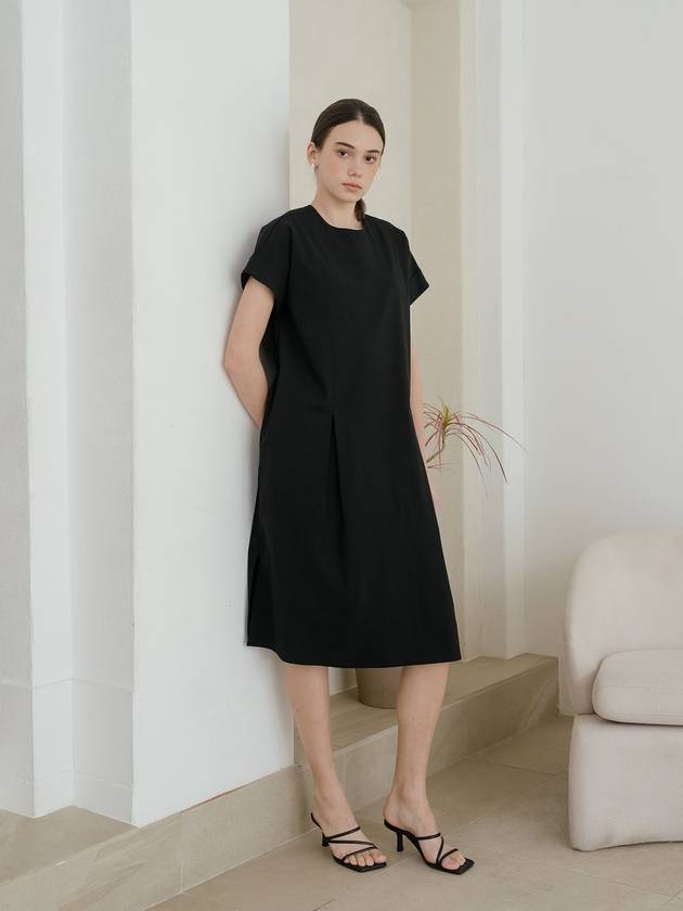 Dart Detail Midi Dress Black - YOUNESS - BALAAN 2