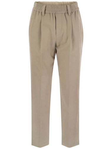 Stretch cotton cover-up trousers with jewellery - BRUNELLO CUCINELLI - BALAAN 1