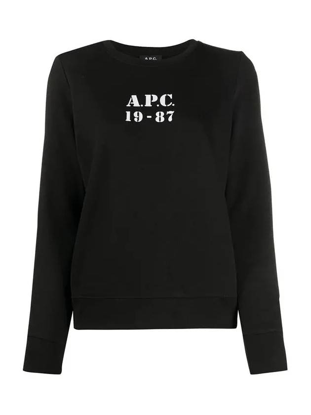 Melissa Logo Cotton Sweatshirt Black - A.P.C. - BALAAN 3