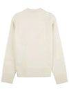 Intarsia Big Heart Logo Wool Knit Top Ivory - AMI - BALAAN 3