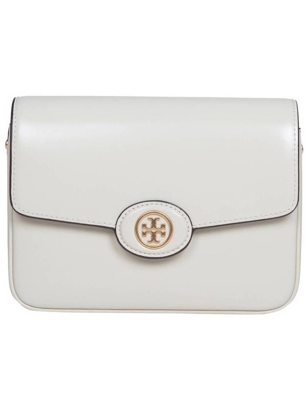 Robinson Spazzolato Convertible Logo Shoulder Bag White - TORY BURCH - BALAAN 2