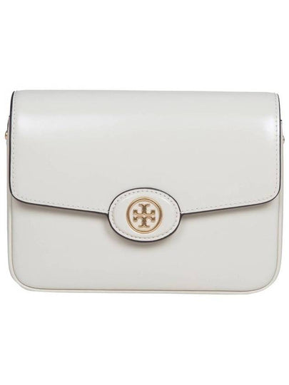 Robinson Spazzolato Convertible Logo Shoulder Bag White - TORY BURCH - BALAAN 2