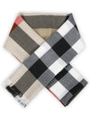 Check Cashmere Silk Scarf Beige - BURBERRY - BALAAN 3