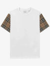 Vintage Check Sleeve Short Sleeve T-Shirt White - BURBERRY - BALAAN 2