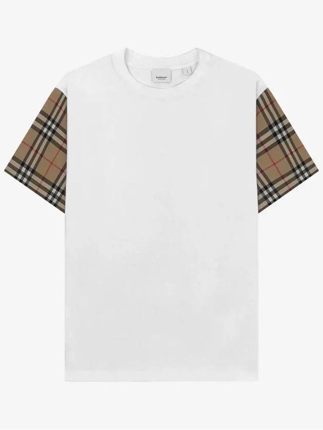 Vintage Check Sleeve Short Sleeve T-Shirt White - BURBERRY - BALAAN 2