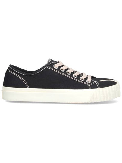 Tabi Canvas Low Top Sneakers Black - MAISON MARGIELA - BALAAN 2