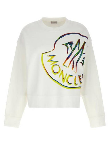 Long Sleeve T Shirt 8G00030 899TR 033 White - MONCLER - BALAAN 1