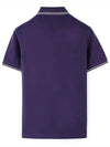 Men's Logo Patch Lining Short Sleeve Polo Shirt Ink Purple - STONE ISLAND - BALAAN 3