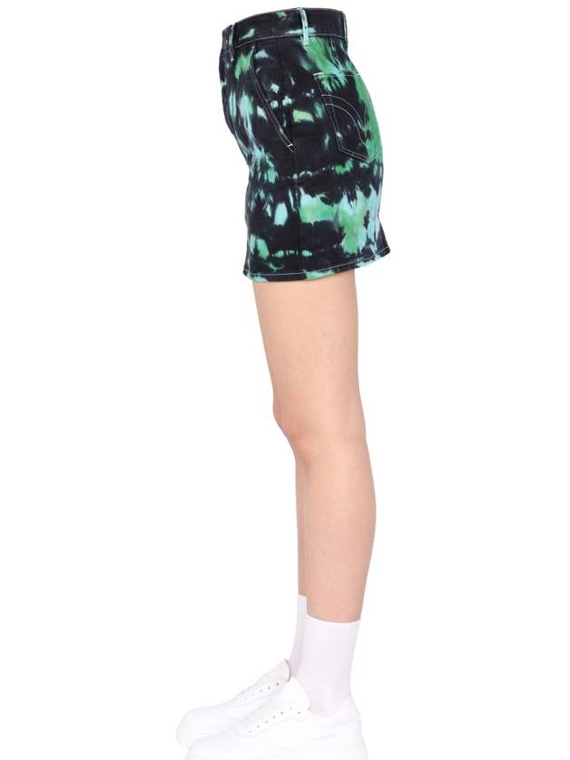 Tie Dye Denim Short H-line Skirt - AMI - BALAAN 4