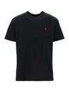 Men's Red Pony Embroidery Short Sleeve T-Shirt Black - POLO RALPH LAUREN - BALAAN 2