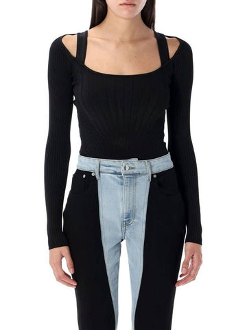 Mugler Sculpting Knit Bodysuit - MUGLER - BALAAN 1