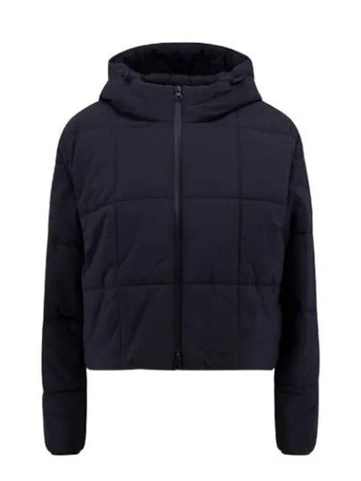 Cropped Nylon Quilted Hooded Jacket Black - BURBERRY - BALAAN 2