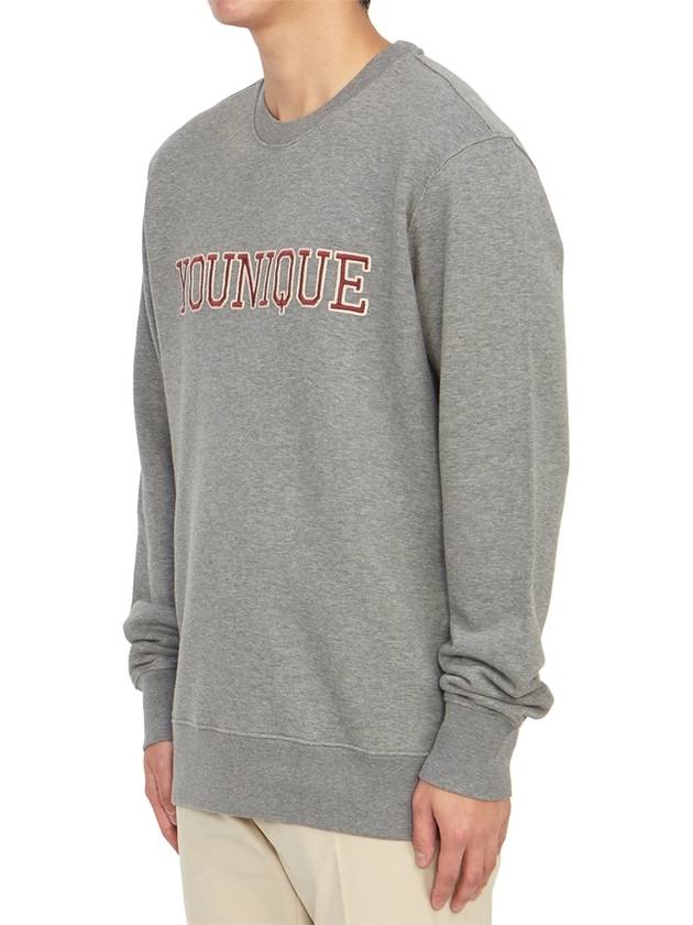 Embroidery Lettering Cotton Sweatshirt Grey - GOLDEN GOOSE - BALAAN 5