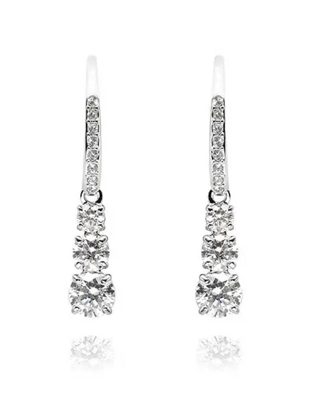 Stilla Attract Crystal Hoop Earrings Silver - SWAROVSKI - BALAAN 2