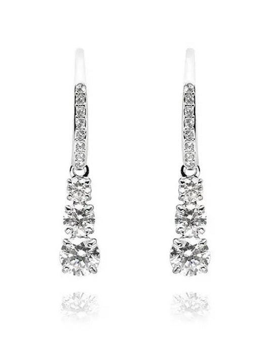 Stilla Attract Crystal Hoop Earrings Silver - SWAROVSKI - BALAAN 2