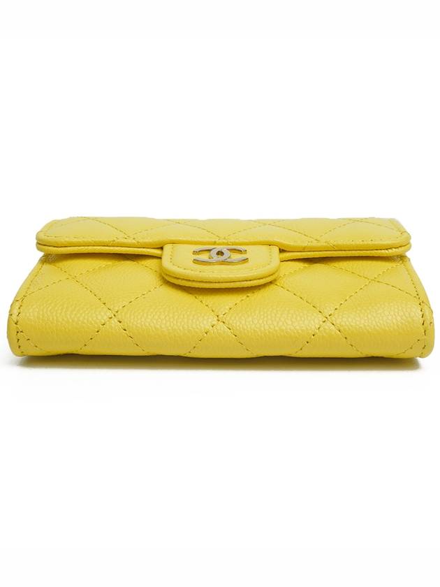 Classic Card Holder Grained Shiny Calfskin Gold Metal Yellow AP0214 B10583 NW779 - CHANEL - BALAAN 5