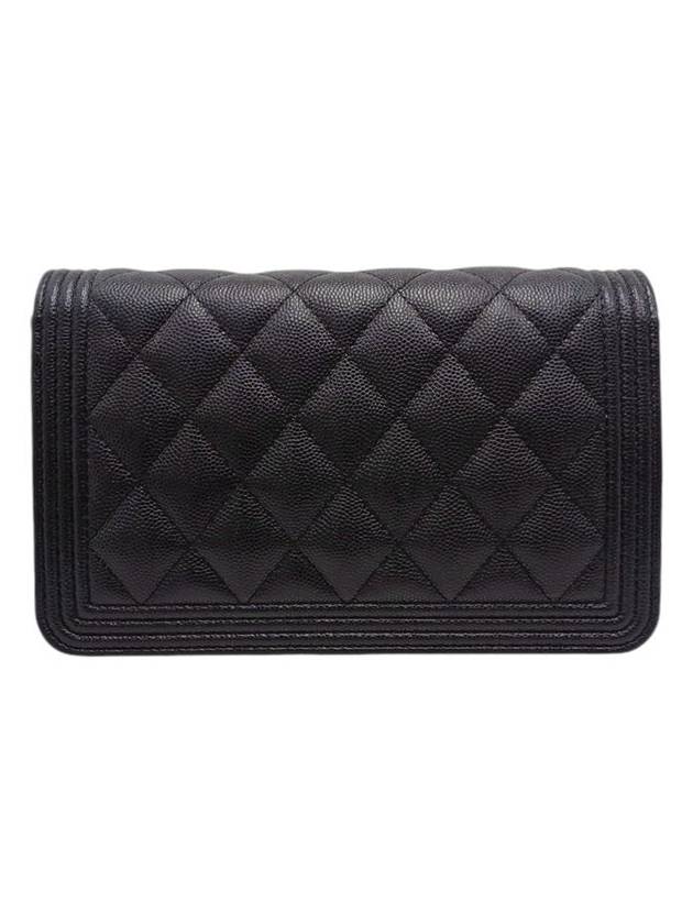 Women s AP1117 Black Caviar Boy Bag WOC Chain Cross - CHANEL - BALAAN 3