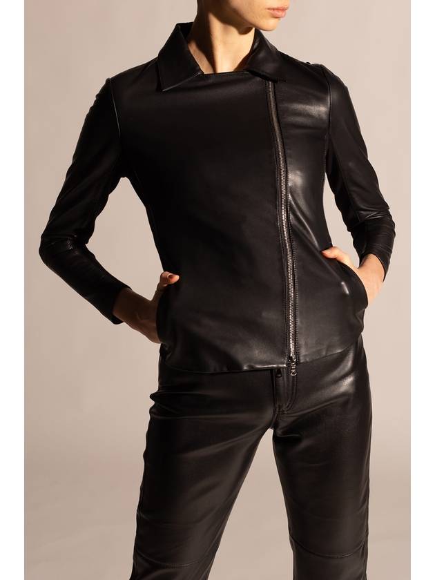 Women's Lambskin Jacket Black - EMPORIO ARMANI - BALAAN 4