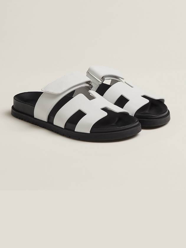 Chypre Calfskin Sandals Blanc - HERMES - BALAAN 2