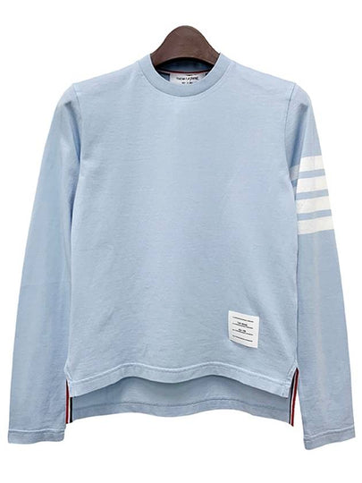 Jersey 4-Bar Long Sleeve T-Shirt Ligh Blue - THOM BROWNE - BALAAN 2