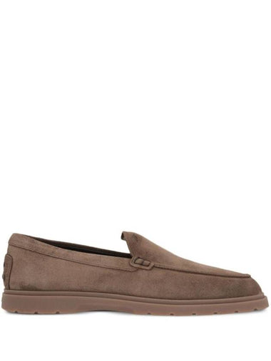 Suede Slipper Loafers Brown - TOD'S - BALAAN 1