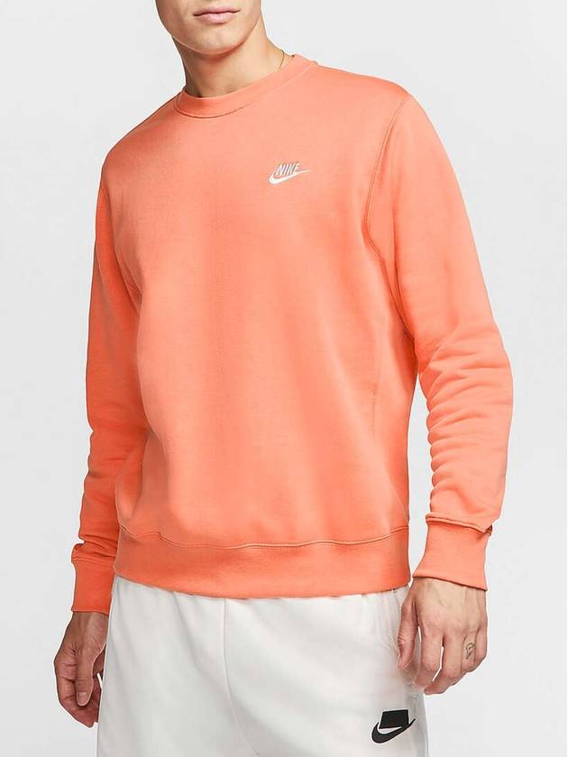 Sportswear Men's Club Fleece Crew Sweatshirt Orange - NIKE - BALAAN 3