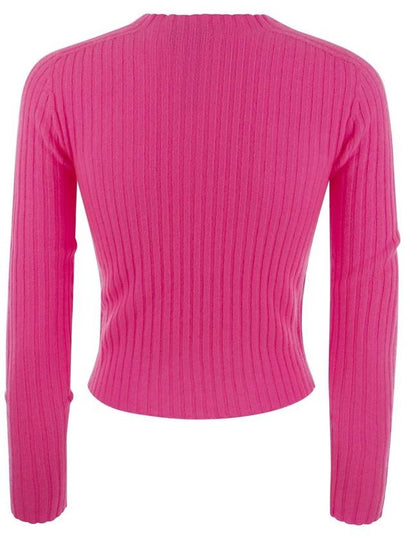 LULU - Ribbed cropped cashmere knitwear - VANISE - BALAAN 2