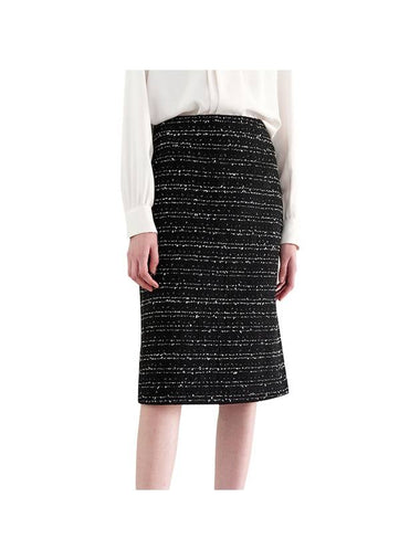 Classic Tweed H Line Skirt Black - SUBSET - BALAAN 1