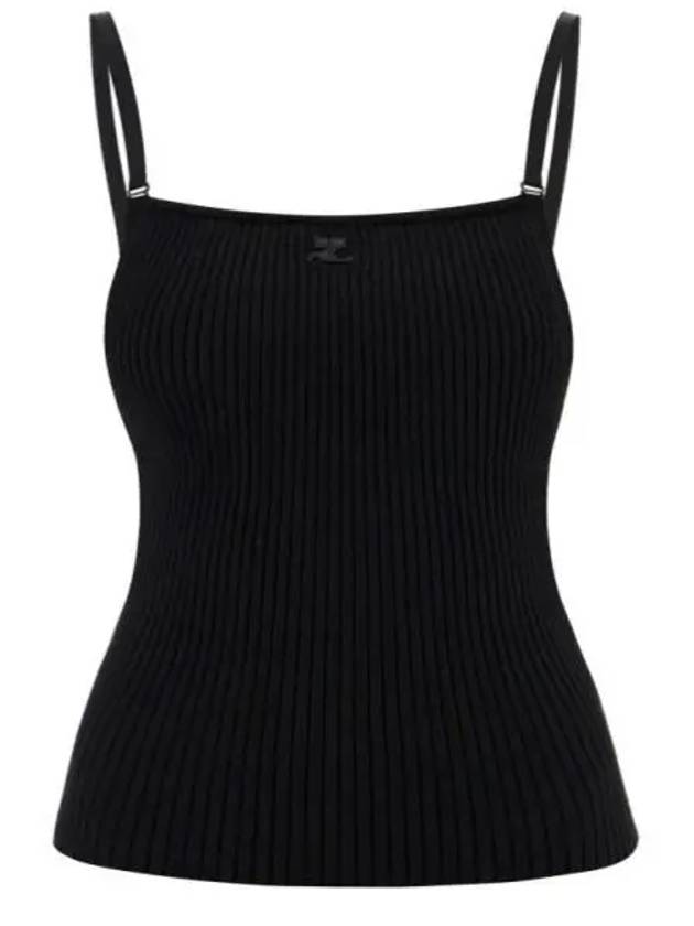 Logo Rib Sleeveless Black - COURREGES - BALAAN 2